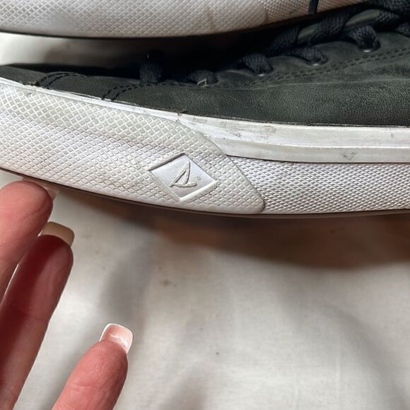 Sperry Top-Sider Striper LTT Grey Leather Lace Up Sneakers. Size 12 - Picture 3 of 8